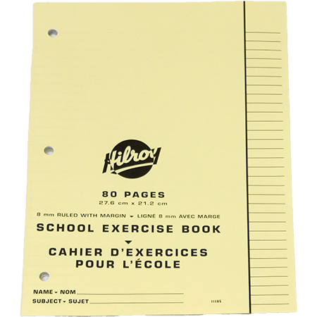 Cahier Canada, 80 pages, Jaune