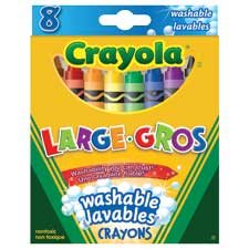 Crayons de cire «Crayola», Larges (Boîte de 8)