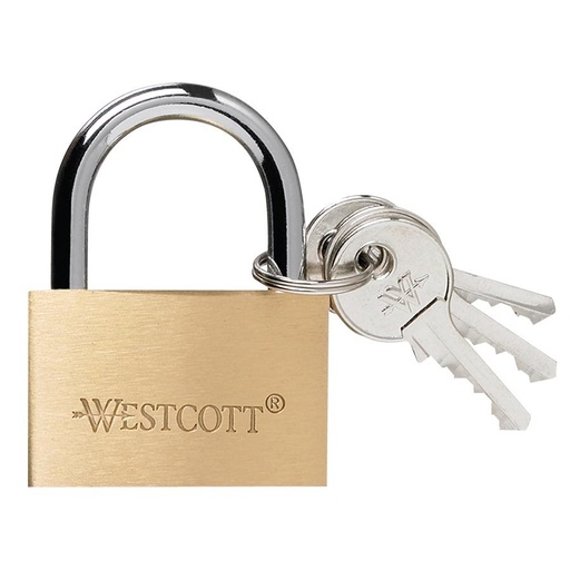 4-cm brass padlock, with 2 keys