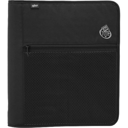 Cartable ZipTote avec fermeture éclair, 2 po, Noir
