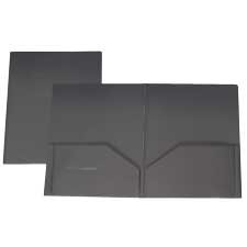 Hard Plastic Pocket Folder, Black