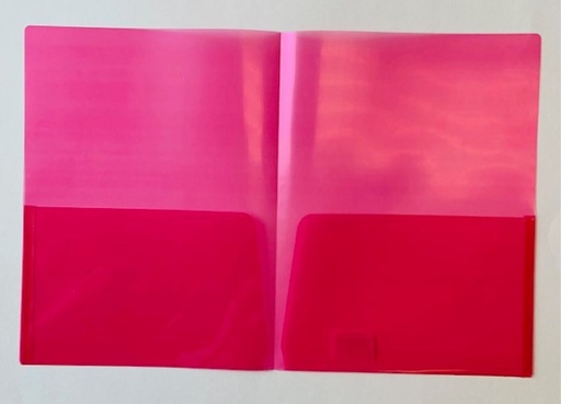 Plastic Pocket Folder, Red