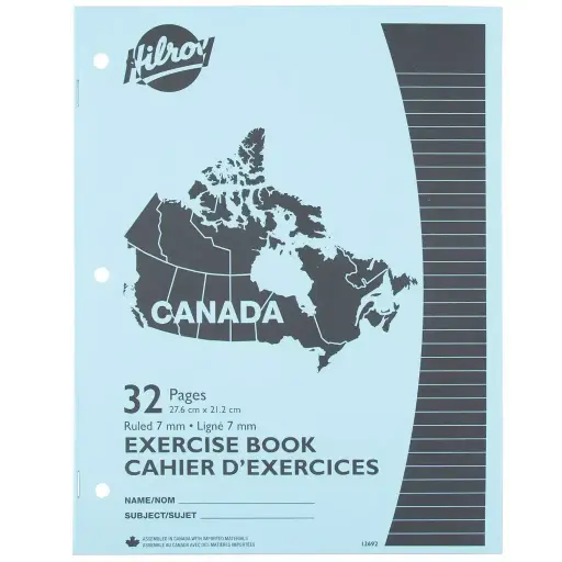 Cahier Canada, Ligné 7 mm, 32 pages, Bleu