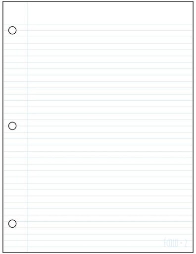 Écolo Loose ruled sheets #2 (pkg of 50)