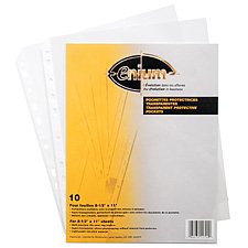 Page Protector, 3 Holes, Top Insertion