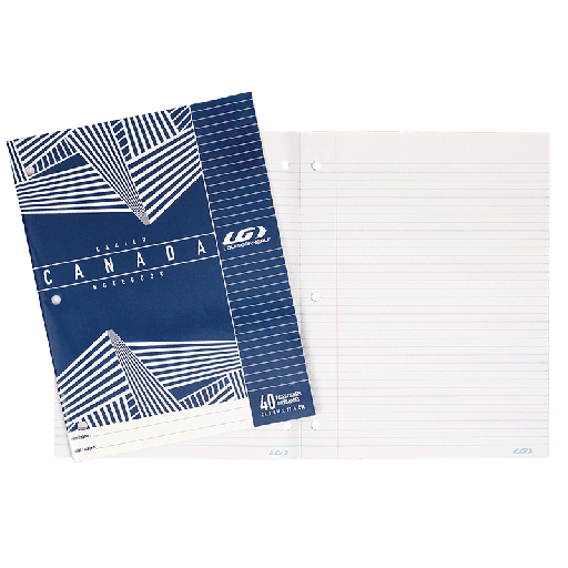 Cahier «Louis Garneau», Ligné, 40 pages, Bleu