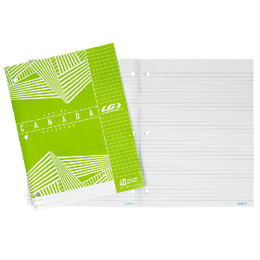 Louis Garneau Notebook, Lined, 40 pages, Green