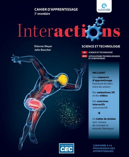 Interactions 3e secondaire - Cahier d'apprentissage (incluant carnet de révision et les exercices interactifs) (9782766203574)