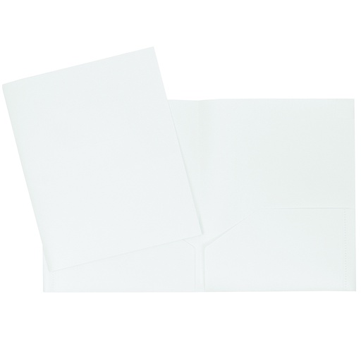 Hard Plastic Pocket Folder, White