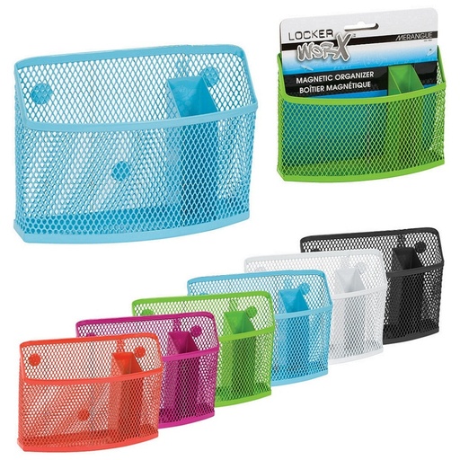 Locker Worx 3-Section Magnetic Organizer, Ass. Col. (This style is offered only until stock is depleted)