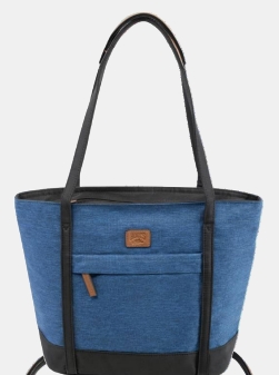 Boîte à lunch Roots, style sac à main, Bleu denim