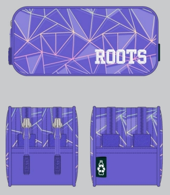 Étui à crayons Roots, Imprimé Lilas (Modèle offert jusqu'à l'épuisement des stocks)