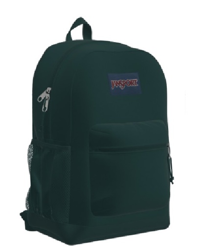 Jansport Cross Town Plus Backpack, Deep Juniper (This style is offered only until stock is depleted)