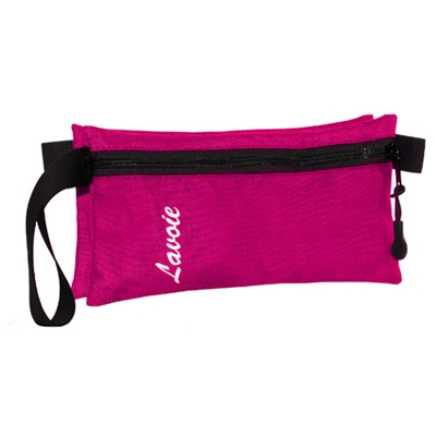 Lavoie Double Pencil Case, Fushia