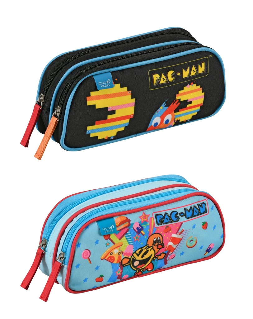 2 compartments Pencil Case, Pac-Man Collection, Various Models 