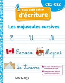 Mon petit cahier d'écriture CE1, CE2 : les majuscules cursives, Ed. Magnard (9782210508897)