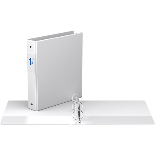 Binder with pockets, 1.5 inches, white