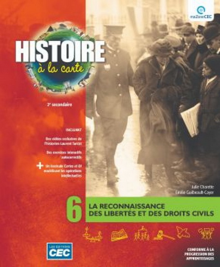 Histoire à la carte 2e secondaire - Ensemble élèves (incluant les exercices interactifs et le référentiel), version papier + Accès étudiants, Web 1 an (9782766202348)