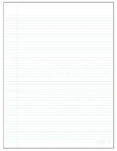 Grande tablette interlignée-pointillée Écolo no. T4, 50 feuilles