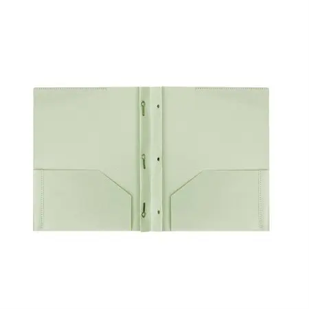 Execo Duo-tang in biodegradable plastic, with ties and pockets, Light Green