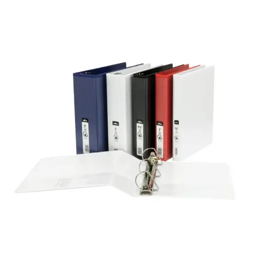 Cartable avec pochettes int. et ext. 1.58 cm (0.5"), Blanc