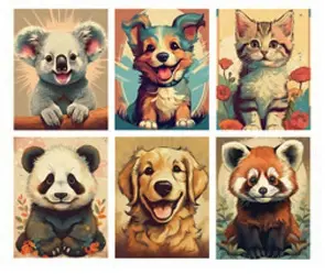 Duo-tang en carton laminé avec attaches et pochettes, images variées