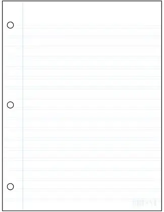 Grande tablette d'écriture interlignée - 3 mm Ecolo T4B, petit pointillé, trouée (21.5 cm x 27.9 cm)